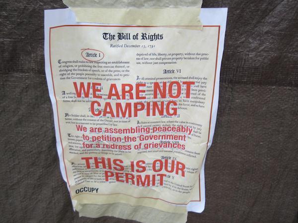 Camping is not speech