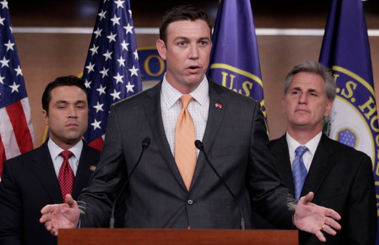 Rep. Duncan Hunter, R-Calif., said he'd want to work in the Pentagon, possibly as deputy secretary of defense. (AP Photo/Carolyn Kaster)