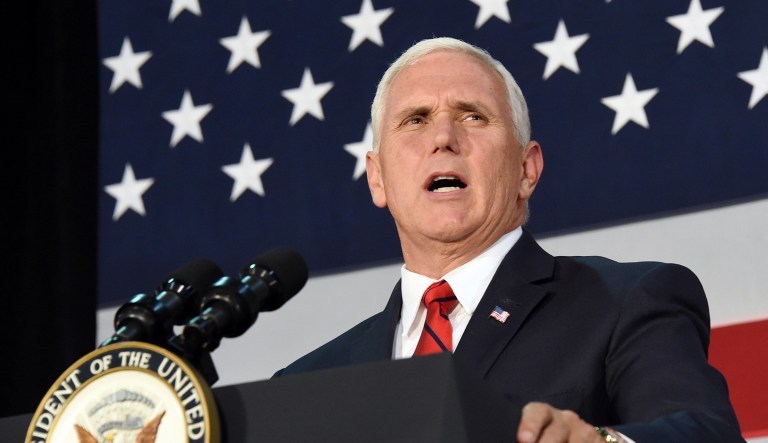 Pence accused Trump's critics of engaging in 