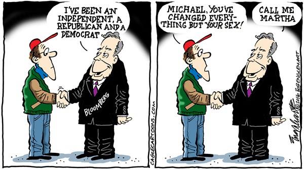 Editorial cartoon: Pan-political Bloomberg