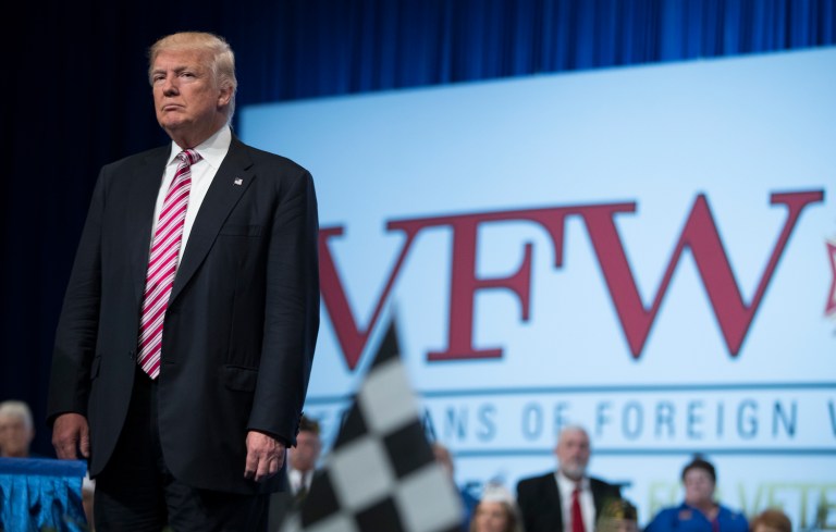Noonan argued Trump's reported eagerness to launch nuclear warheads would further destabilize the world. (AP Photo/Evan Vucci)