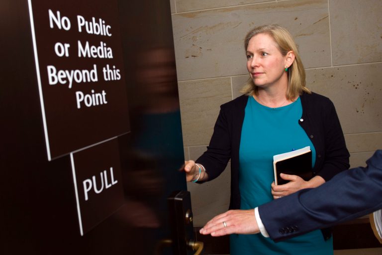 Sen. Kirsten Gillibrand, D-N.Y. is talked about as a 2020 presidential candidate. (AP Photo/Cliff Owen)