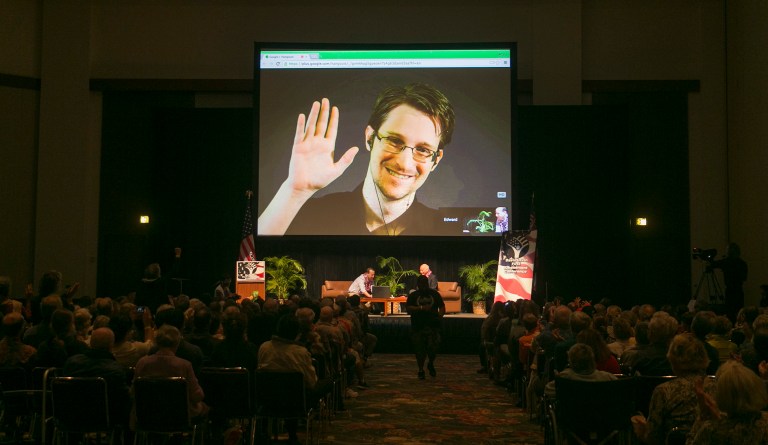 Harold Thomas Martin III is the second employee of Booz Allen Hamilton to cause problems for the agency in three years. NSA whistleblower Edward Snowden, above, worked for the company at the agency's Hawaii regional operations center when he revealed classified surveillance operations in 2013. (AP Photo/Marco Garcia)