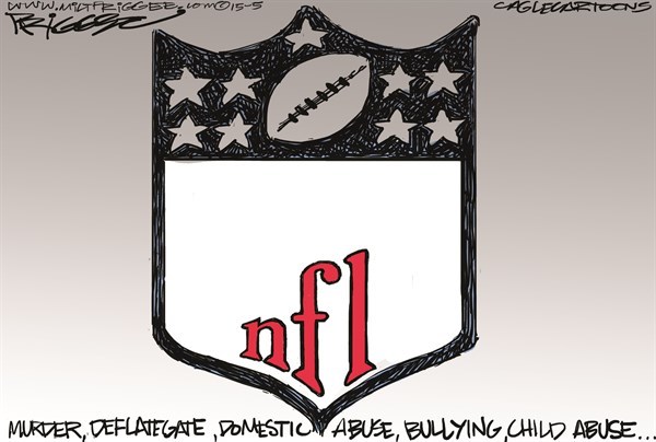 Editorial cartoon: The NFL’s demons
