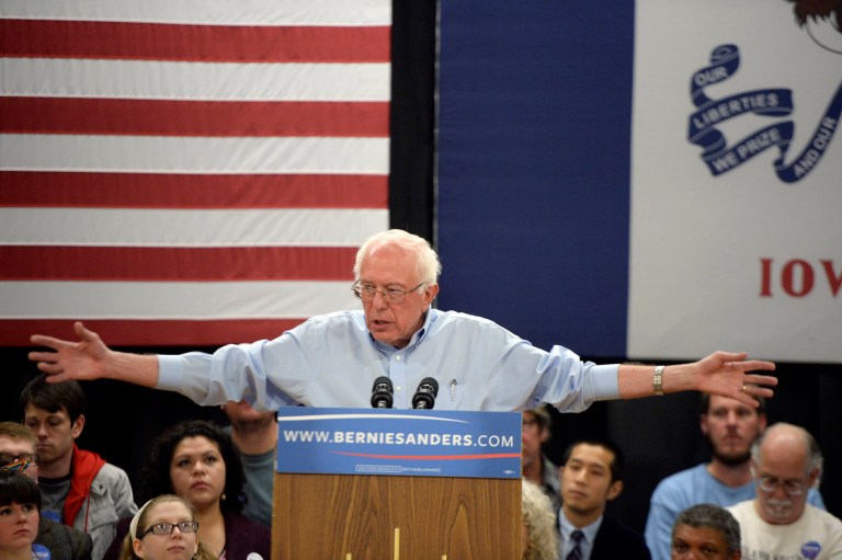 Democratic presidential candidate Sen. Bernie SandersÂ maintains a healthy lead over Democratic front-runner Hillary Clinton, 38 percent to 30 percent, according to a new poll.Â (Jeff Brown/The Hawk Eye via AP)