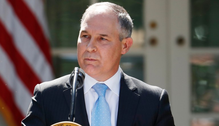 EPA Administrator Scott Pruitt has deflected criticism of his travel habits by saying he faces 