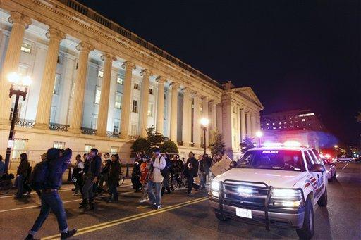 Occupy DC protesters ticketed after jumping in front of car