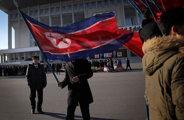 Federal officials told the Wall Street Journal that the Obama administration instead agreed that North Korea's nuclear weapons program could simply be part of the discussions, in an effort to formally end the Korean War 63 years after the war stopped with an armistice. (AP Photo/Wong Maye-E)