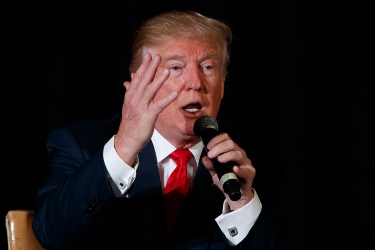 Republican presidential candidate Donald Trump called for the government to develop 