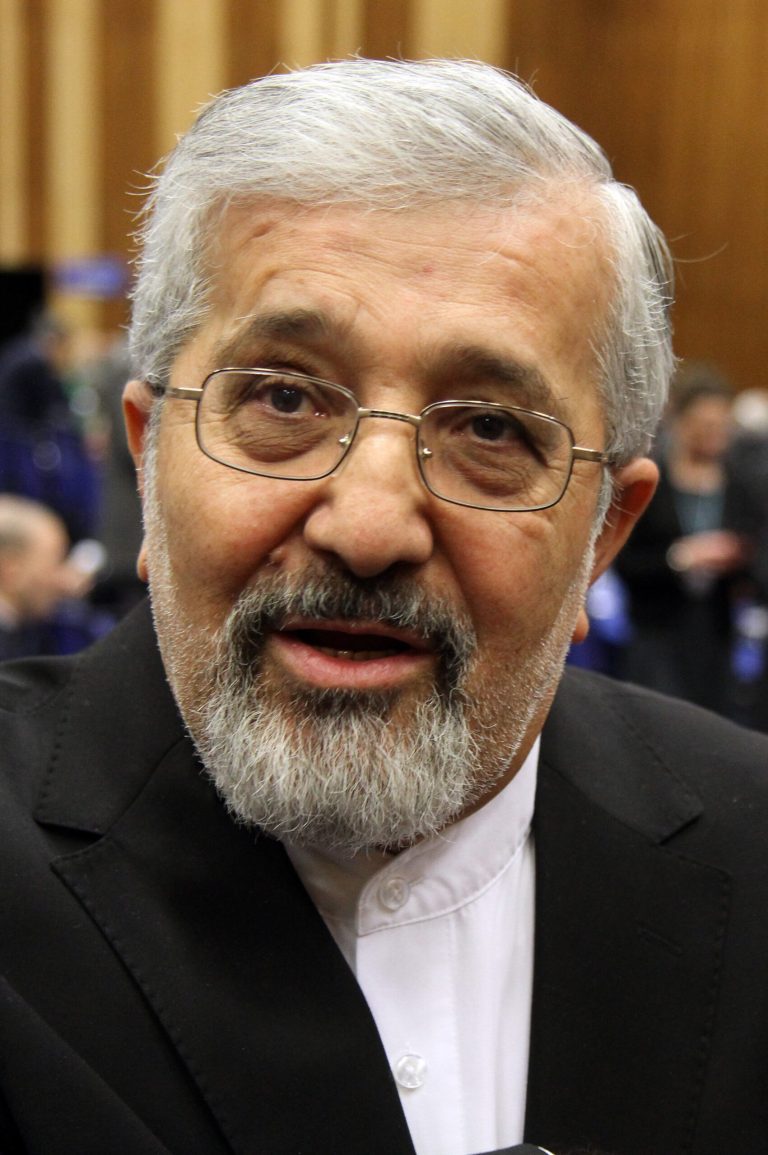 Iran's Ambassador to the International Atomic Energy Agency, IAEA, Ali Asghar Soltanieh waits for the start of the IAEA board of governors meeting at the International Center in Vienna, Austria, Wednesday, March 6, 2013. (AP Photo/Ronald Zak)