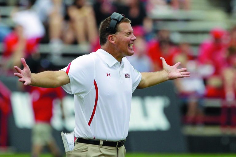 Rob Carr/Getty Images
Maryland coach Randy Edsall and the Terrapins play the Connecticut Huskies on Saturday at College Park.