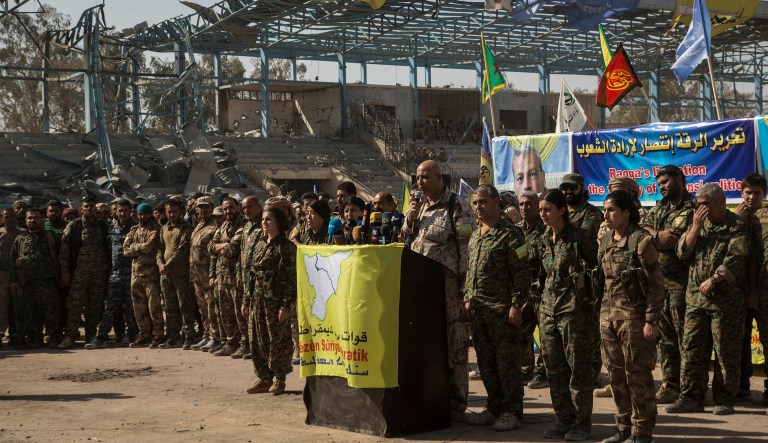 The official spokesman of the Syrian Democratic Forces (SDF), Talal Sillo declares the 