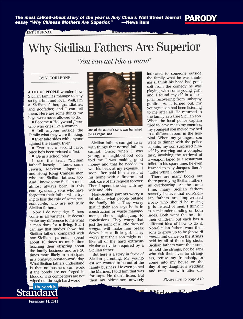 Parenting advice from a godfather