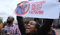 Zimbabwe citizens gather in capital to march against Mugabe following military takeover