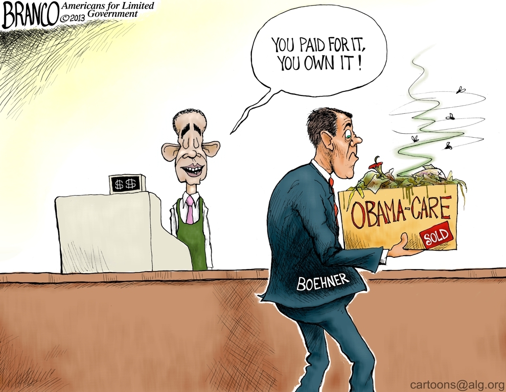 Editorial cartoon: No-returns policy