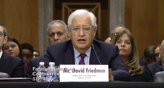 Apologies Not All Accepted at Hearing for Israeli Ambassador Nominee