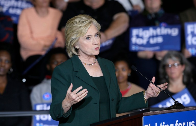 Sixty-three percent of participants identified Clinton as the winner, while 20 percent said it was a draw. (AP Photo/Charlie Neibergall)