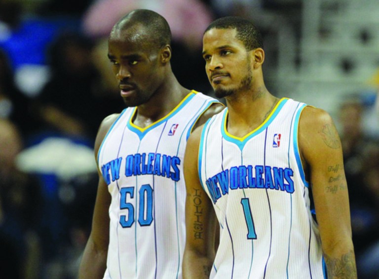 Patrick Semansky/AP
The Wizards acquired center Emeka Okafor, left, and small forward Trevor Ariza from the Hornets on Wednesday.