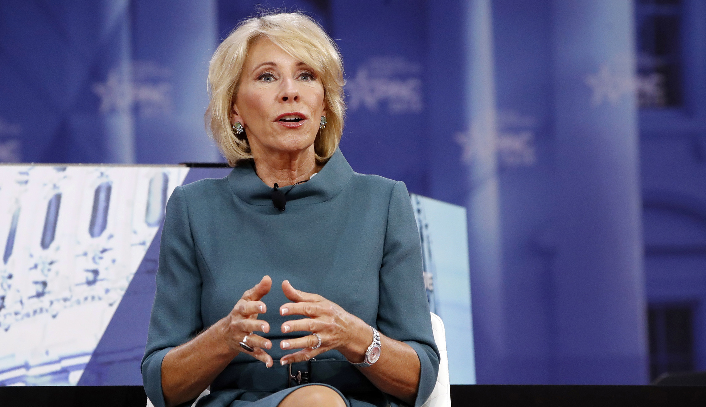 On campus free speech, Betsy DeVos insists ‘good ideas are always going to win’