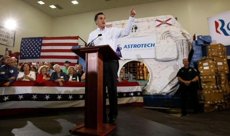 In NASA-land, Romney, Gingrich battle over space