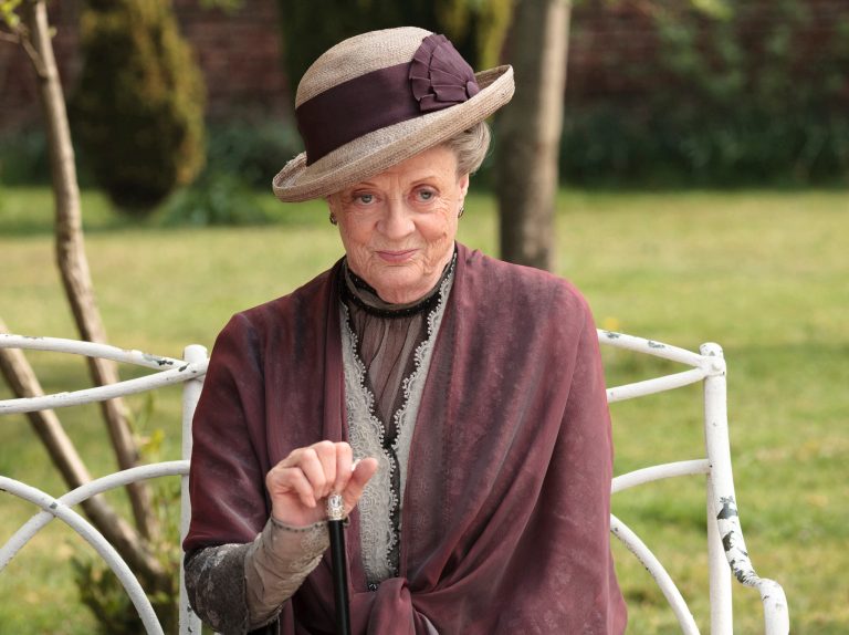 In this image released by PBS, Maggie Smith as the Dowager Countess Grantham, is shown in a scene from the second season on 