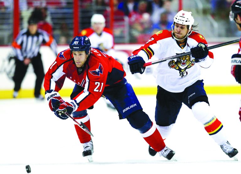 Evan Vucci/AP
Brooks Laich missed only four games over the last five seasons, but the forward has yet to play this year for the Capitals because of a groin injury.