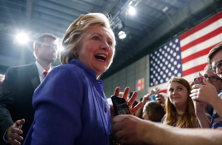 Hillary Clinton is ahead of Donald Trump in a new poll, even though just 12 percent of Democrats view her as honest and trustworthy. (AP Photo/Carolyn Kaster)