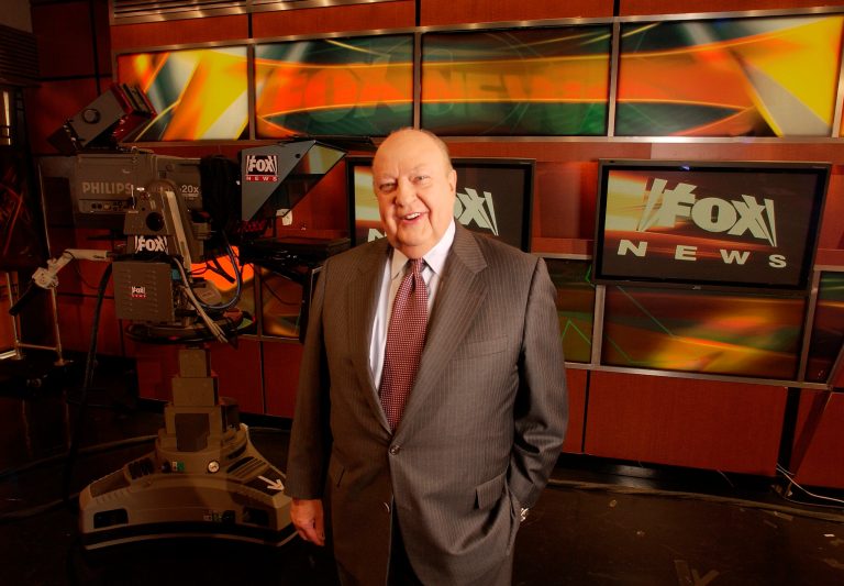 In this Sept. 29, 2006 file photo, Fox News CEO Roger Ailes poses at Fox News in New York. Propelled by Ailes' 