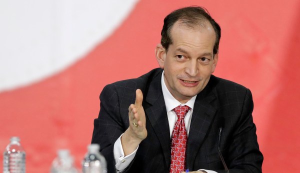 Labor Secretary Alexander Acosta backs Trump administration on overtime rule