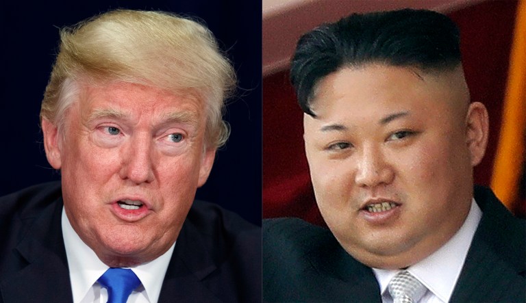 In a question-and-answer session at Camp David on Saturday, President Trump (pictured left) said Kim Jong Un (pictured right) knows "I'm not messing around." However, Trump also expressed openness in talking to his North Korean counterpart.