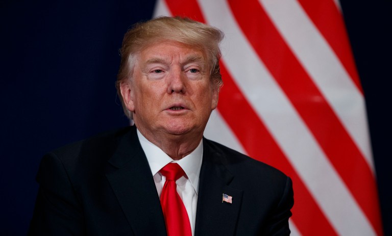 Should the intelligence panel give the OK to the Nunes memo, then Trump would have five days to block its unveiling to the public. (AP Photo/Evan Vucci)