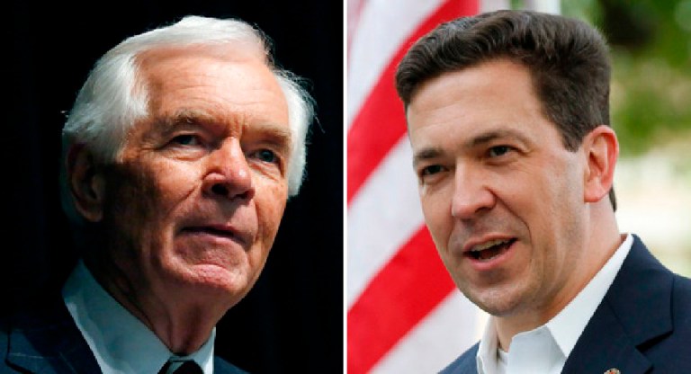 Mississippi Sen. Thad Cochran is in a runoff election with State Sen. Chris McDaniel, backed by Ron Paul and Sarah Palin. (AP Photos)