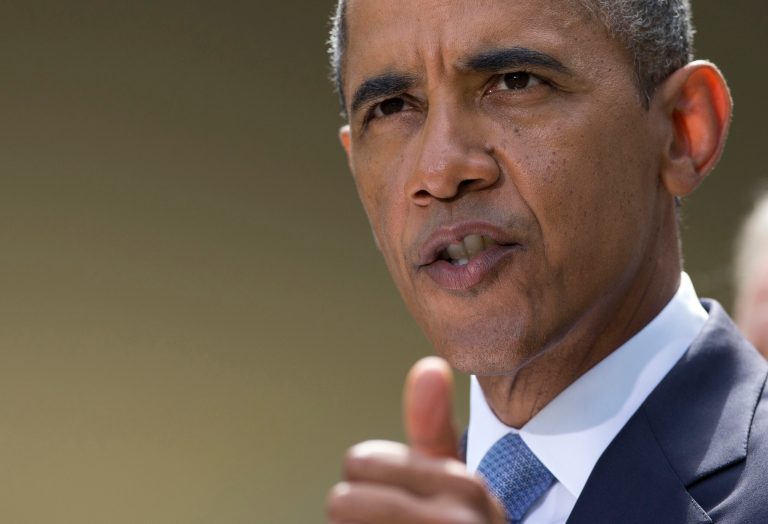   President Barack Obama makes a statement about the crisis in Syria in the Rose Garden of the White House in Washington, Saturday, Aug. 31, 2013. Delaying what had appeared to be an imminent strike, Obama abruptly announced Saturday he will seek congressional approval before launching any military action meant to punish Syria for its alleged use of chemical weapons in an attack that killed hundreds. (AP Photo/Evan Vucci)  