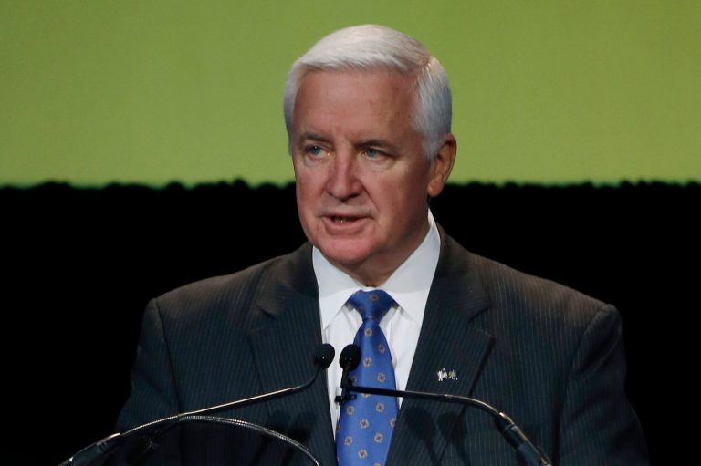PennsylvaniaÃÂ Gov. Tom Corbett, a Republican, has indicated that he would signÃÂ legislation that would limit the power of public sector unions. (AP Photo/Keith Srakocic)