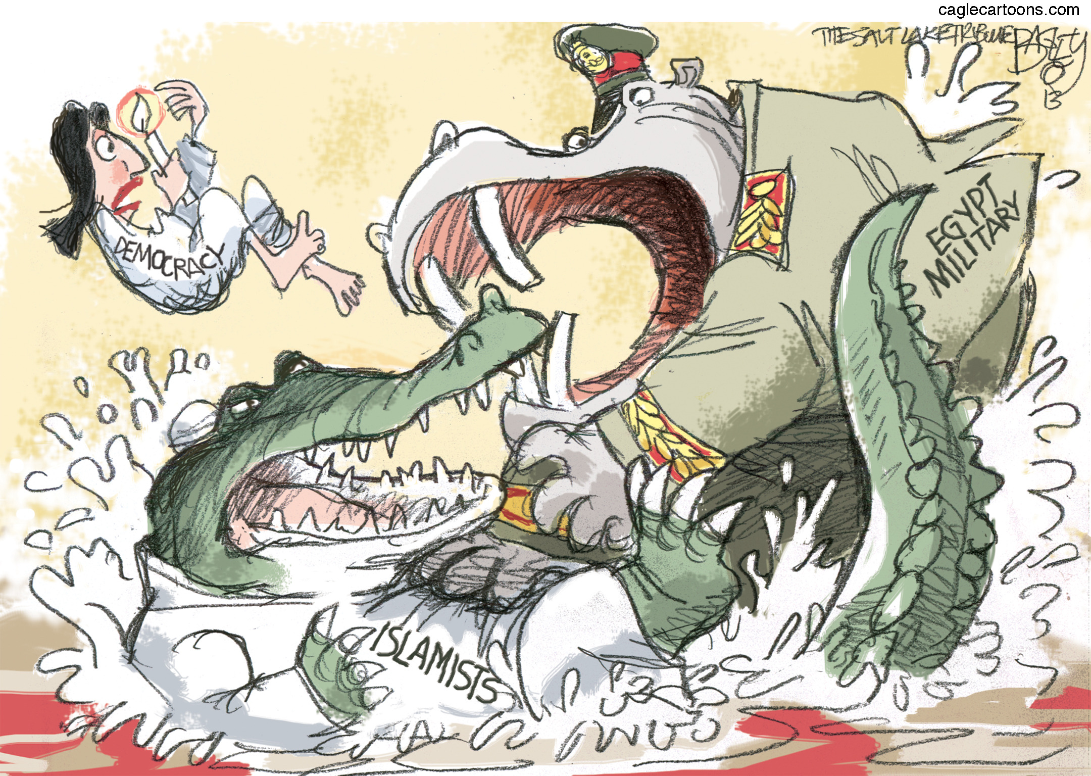 Editorial cartoon: Egypt on the brink