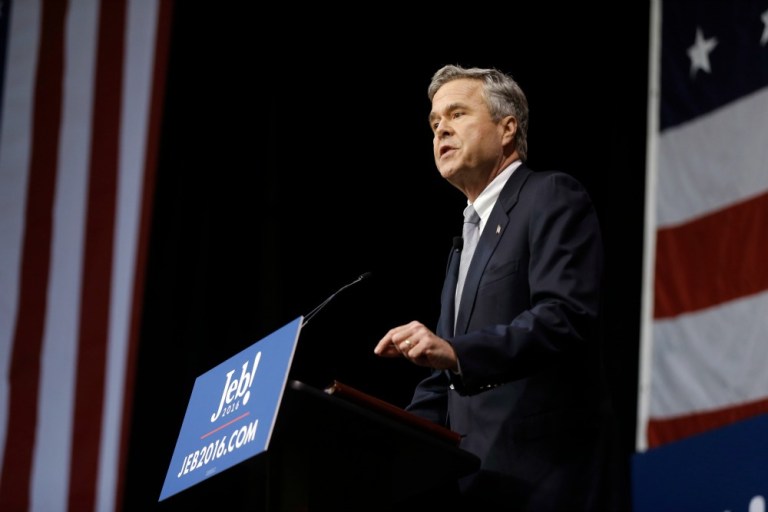 Jeb Bush appeared to relish the opportunity to attack his opponents' positions on defense issues. (AP Photo)