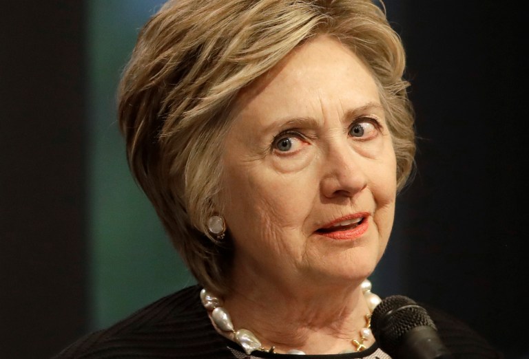 Her favorability dropped to 41 percent in December, and has been the same since then. (AP Photo/Patrick Semansky)