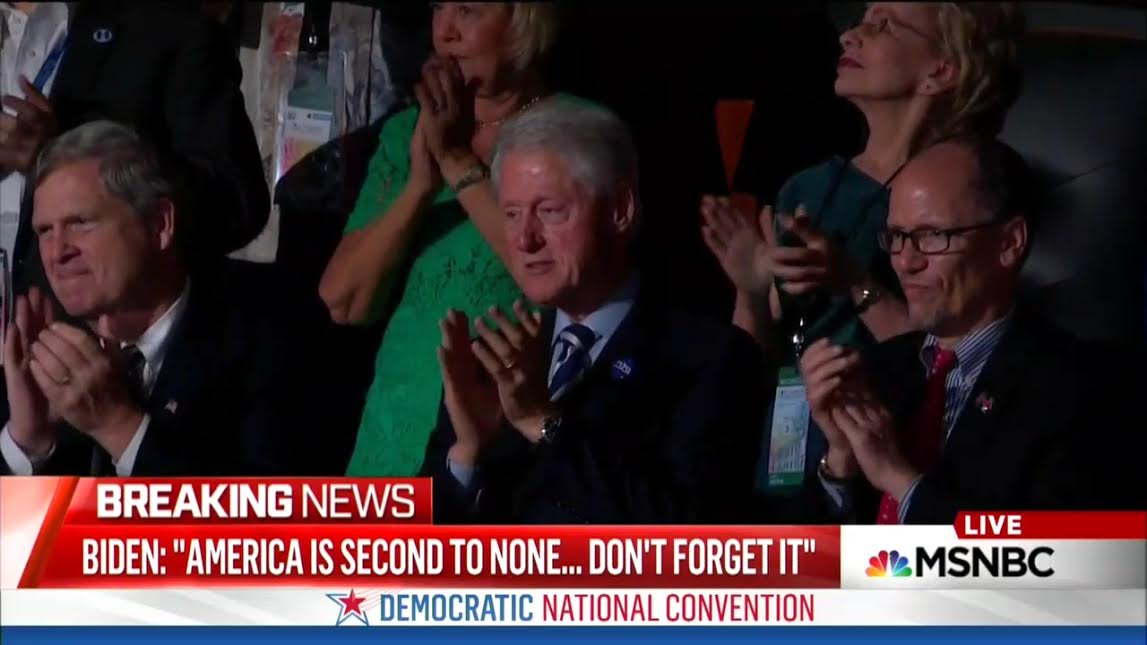 Bill Clinton wore a Hebrew ‘Hillary’ pin to the Democratic convention