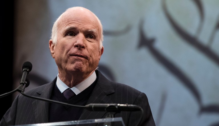 Sen. John McCain, R-Ariz., said the seriousness of the threat to election systems could require changes to U.S. law that would give the military more leeway in dealing with election attacks. (AP Photo/Matt Rourke)