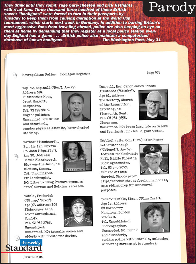 Her Majesty’s hooligans.