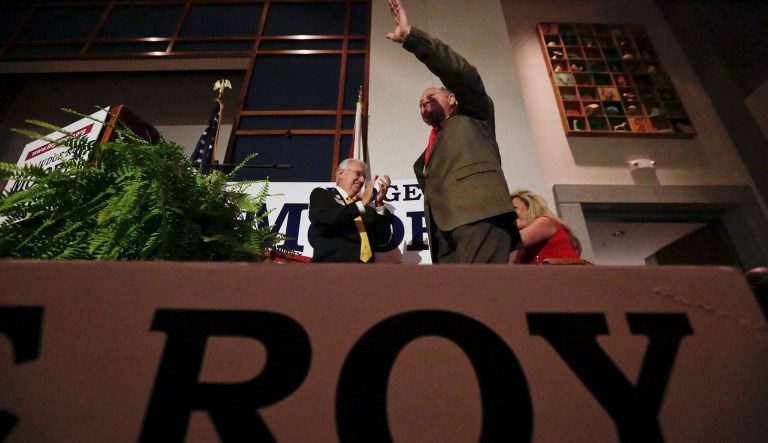 Setting aside the ethics to focus on finances, the dollars-and-cents political calculation bears out the NRSC decision to maroon Moore. (AP Photo/Brynn Anderson)