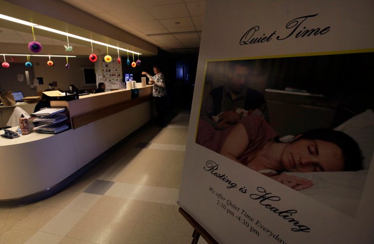   EMBARGOED UNTIL 5 P.M., MONDAY, JUNE 11 - In this photo taken Friday, June 8, 2012, a sign is posted for 