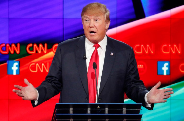 Now that the debates are safely in the rear view mirror, we can evaluate some of the conventional wisdom about the Republican nominee's performance. (AP Photo/John Locher)