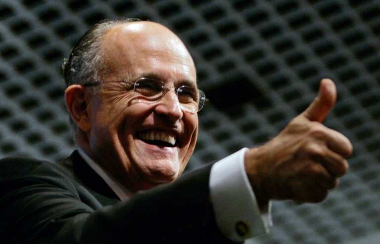 Traveling to Louisiana to visit flood-stricken residents made Donald Trump look more presidential than Hillary Clinton or even President Obama, former New York Mayor Rudy Giuliani said in a statement Friday. 