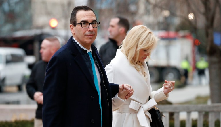 Mnuchin and his wife went to Kentucky during the eclipse. (AP Photo/Alex Brandon)