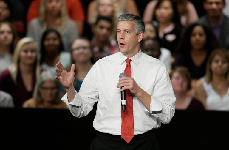 Duncan's Department of Education took an unusually active role in state and local education matters. (AP Photo/Charlie Neibergall)