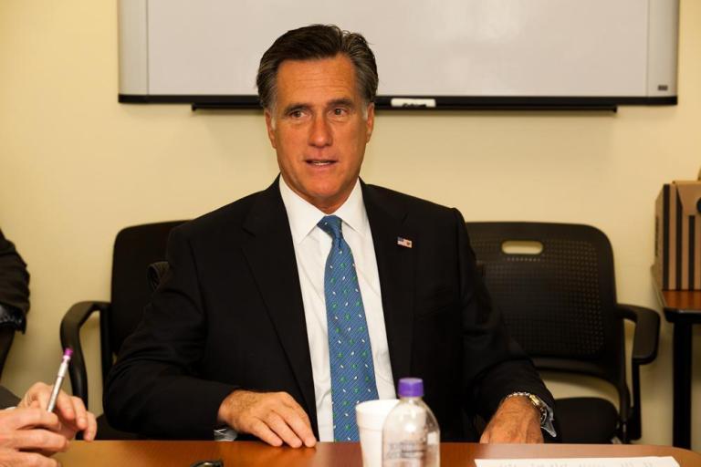 Mitt Romney participates in a wide-ranging interview with members of The Washington Examiner editorial board on Dec. 7.