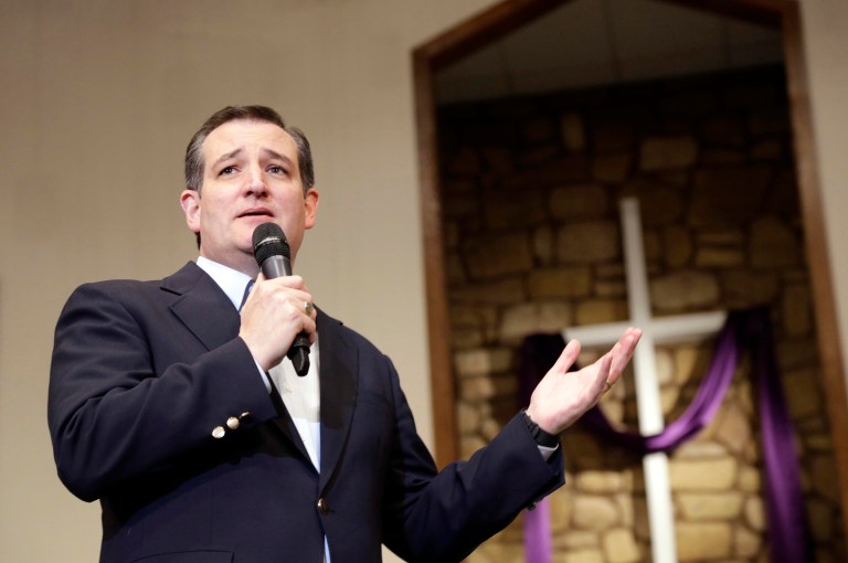 Ted Cruz said an email casting doubt on Marco Rubio's viability came from a volunteer in Hawaii that is not affiliated with his presidential campaign. (AP Photo/Gerry Broome)