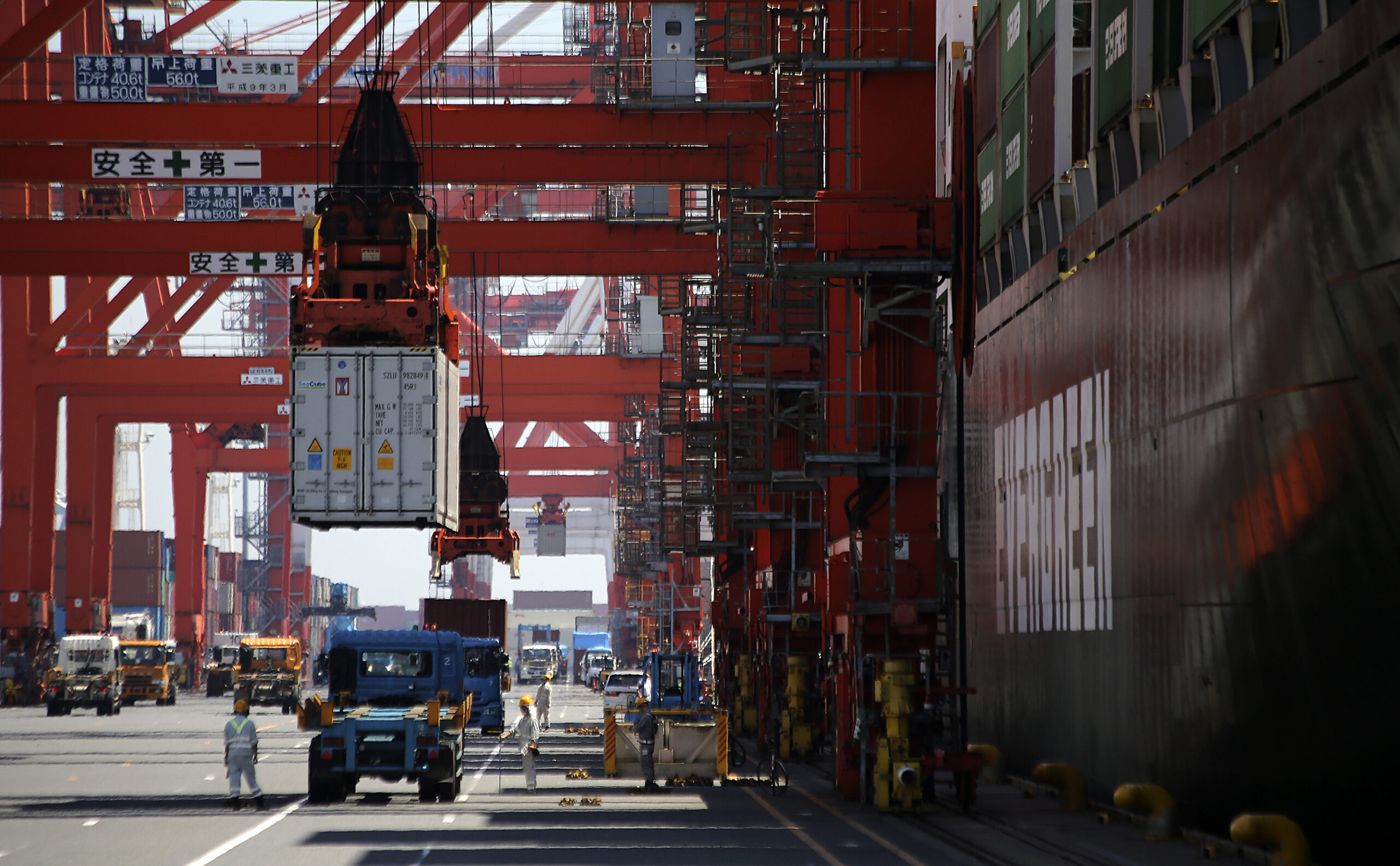Japan trade deficit widens, exports up slightly