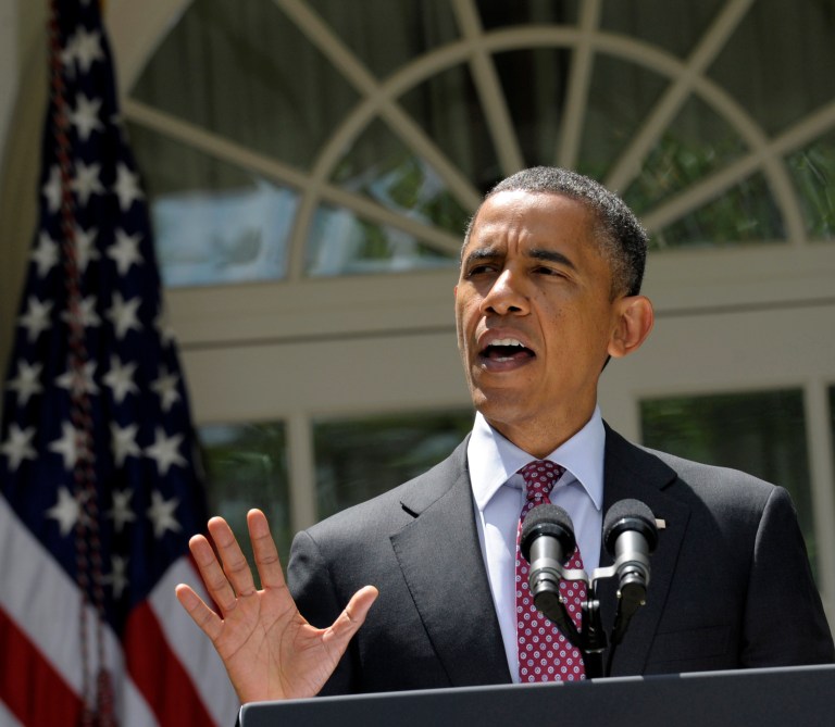   FILE - In this June 15, 2012 file photo, President Barack Obama announces his administration's immigration plans, in the Rose Garden of the White House in Washington. There's not much President Barack Obama can do to boost the economy in the next five months, and that alone might cost him the November election. But on a range of social issues, Obama is bypassing Congress and aggressively using his executive powers to make it easier for gays to marry, women to obtain birth control, and, now, young illegal immigrants to avoid deportation. (AP Photo/Susan Walsh, File)  